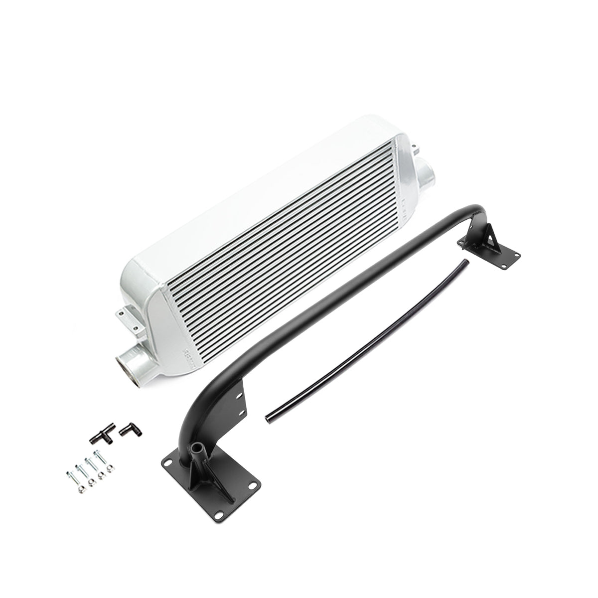COBB front mount intercooler core – Subaru WRX/STI VA – silver core with bumper beam and hardware