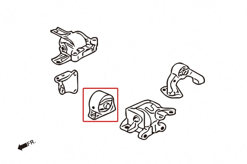 HARDRACE Hardened Engine Mount - Mitsubishi Lancer (CJ) / Outlander / Lancer Evolution X (CZ4A) - For AT / MT Use - Image 2