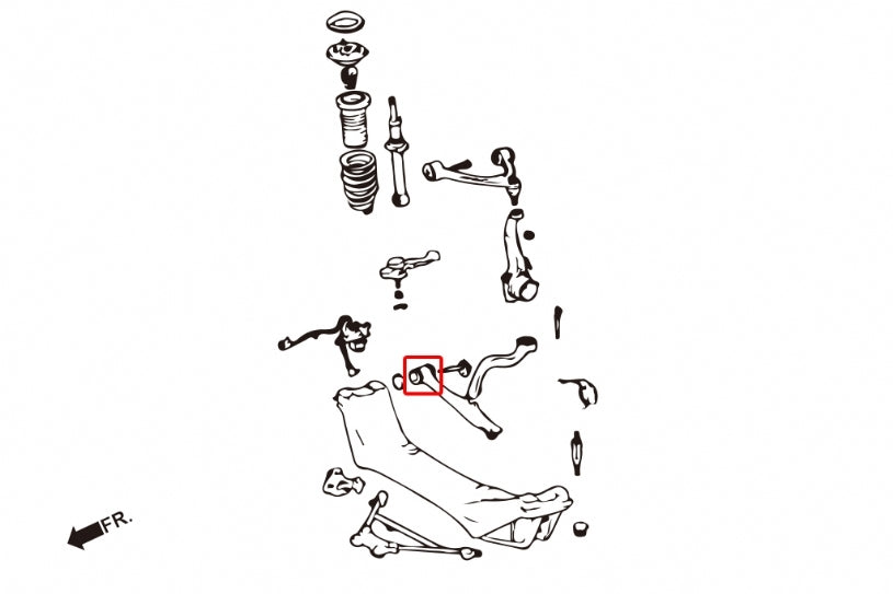 HARDRACE Front Lower Arm Bushing - Lexus GS (JZS160) / SC (Z40) / Toyota Aristo (JZS16x) - Hardened Rubber - Image 2