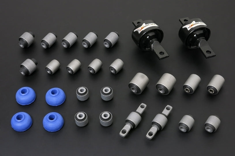 HARDRACE Complete Bushing Kit - Honda CRX (EF) / Civic (EC/ED/EE/EF) - Hardened Rubber - USDM