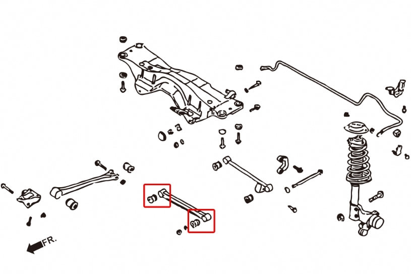 HARDRACE Rear Front Lateral Arm Bushing - Subaru Impreza WRX (GC/GF/GM/GD/GG) / Impreza WRX STI (GC/GF/GM/GD/GG) - Hardened Rubber - Image 2