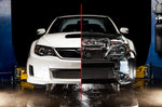 COBB front mount intercooler core – Subaru Impreza WRX/STI hatch – split view with black core installed - Cobb Tuning Thumbnail