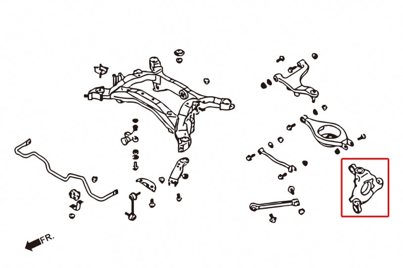 HARDRACE Rear Knuckle Bushing - Nissan GT-R (R35) / Cima (F50) / 350Z (Z33) / Infiniti G37 (V36) / Nissan 370Z (Z34) - Hardened Rubber - Image 2