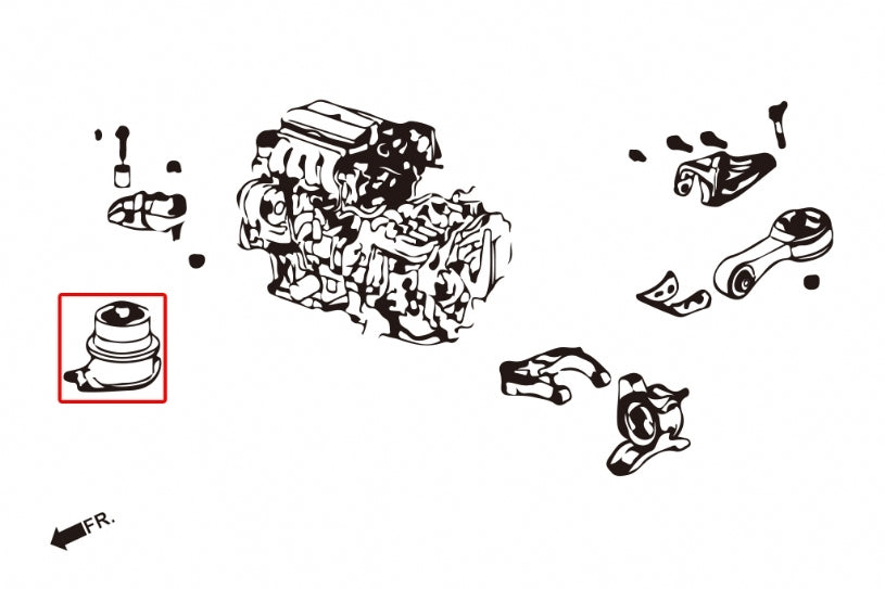 HARDRACE Hardened Engine Mount - Honda Jazz (GE) - Image 2
