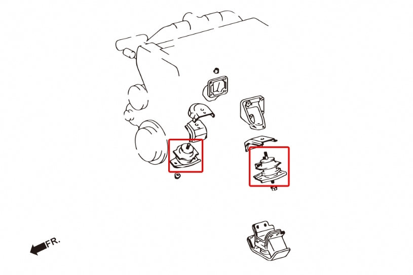 HARDRACE Hardened Engine Mount - Lexus GS (JZS147) / SC (Z30) / Toyota Supra (JZA70/JZA80) / Soarer (Z30) - Image 2