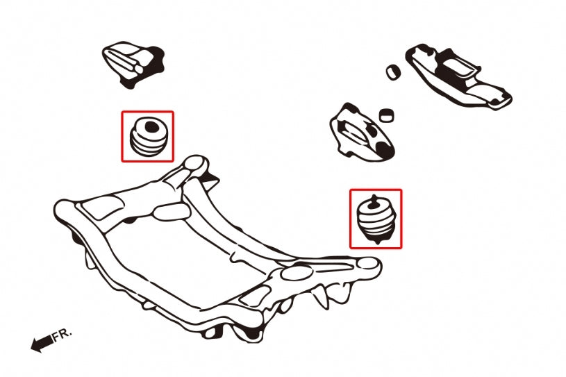 HARDRACE Hardened Engine Mount - Hyundai Genesis Coupe (BK) - For 20 Turbo Use Only - Image 2