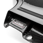 COBB Redline carbon fibre intake – Subaru WRX VA – carbon weave and COBB badge close-up - Cobb Tuning Thumbnail