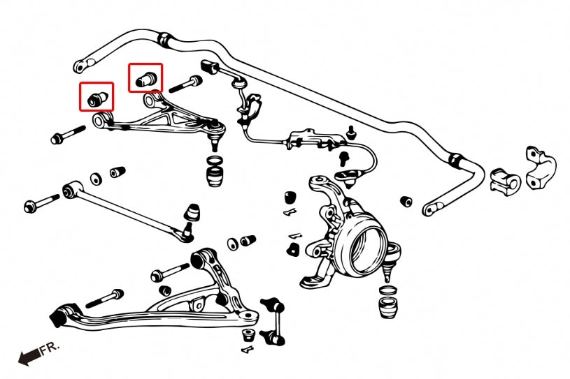 HARDRACE Rear Upper Arm Bushing - Honda S2000 (AP1/AP2) - Hardened Rubber - For AP2 Use Only - Image 2