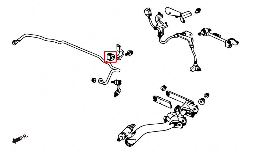 HARDRACE Rear Stabiliser Bushing - Honda Integra (DC5) / Integra Type R (DC5) / Civic (EM2/ES1/EP3) - 22mm - Image 2
