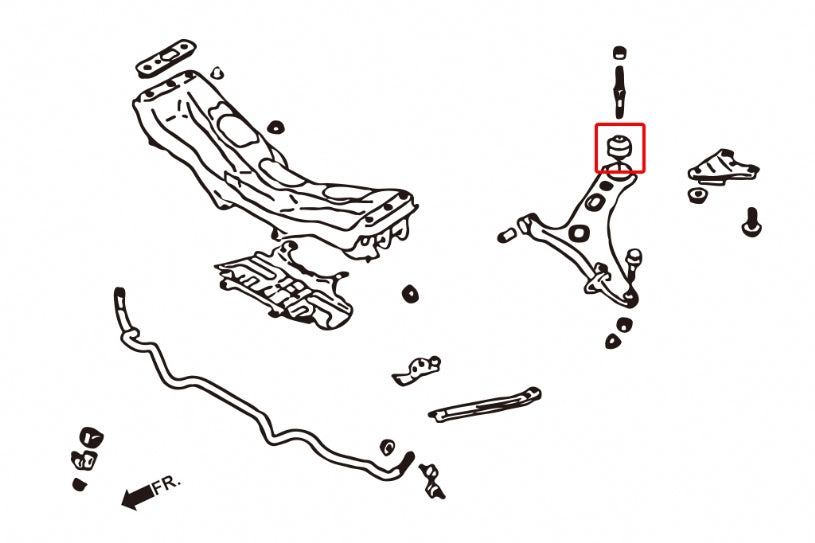 HARDRACE Front Lower Arm Bushing Big - Subaru Impreza WRX (GE-GR) / Impreza WRX STI (GE-GR) / Forester (SH/SJ) - Pillow Ball - Image 2