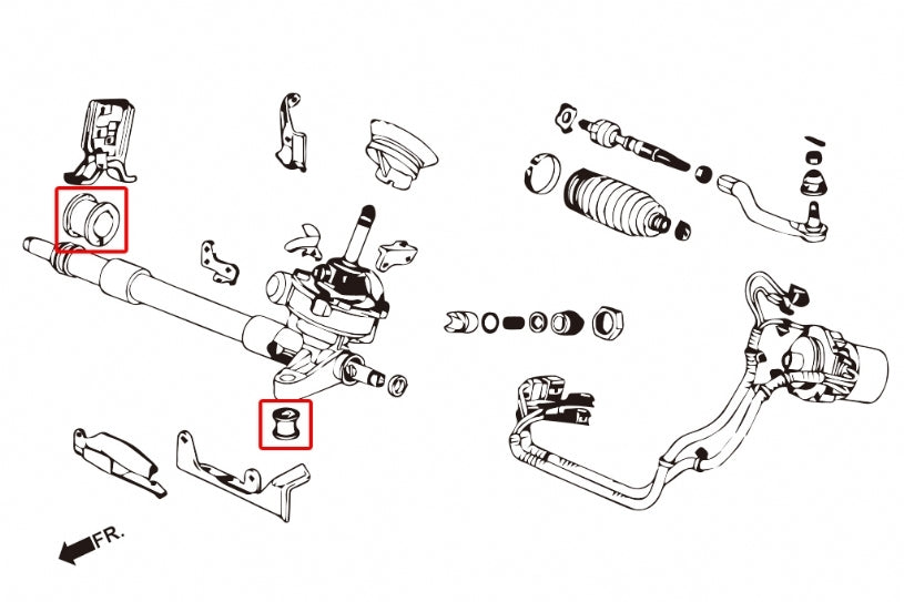 HARDRACE TPV Reinforced Steering Bush - Honda Civic (FD) - Image 2