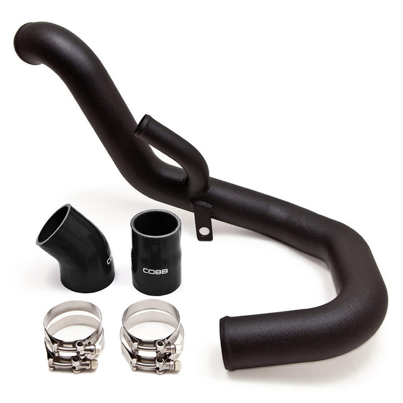 COBB lower intercooler hard pipe kit – Mitsubishi Lancer Evolution X – black pipe, couplers and T-bolt clamps - Cobb Tuning