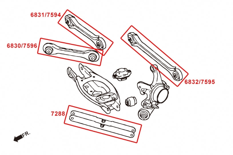 HARDRACE Rear Toe Control Arm - BMW 1 Series (E8X) / 3 Series (E9X) / X1 (E84) - Hardened Rubber - Image 2