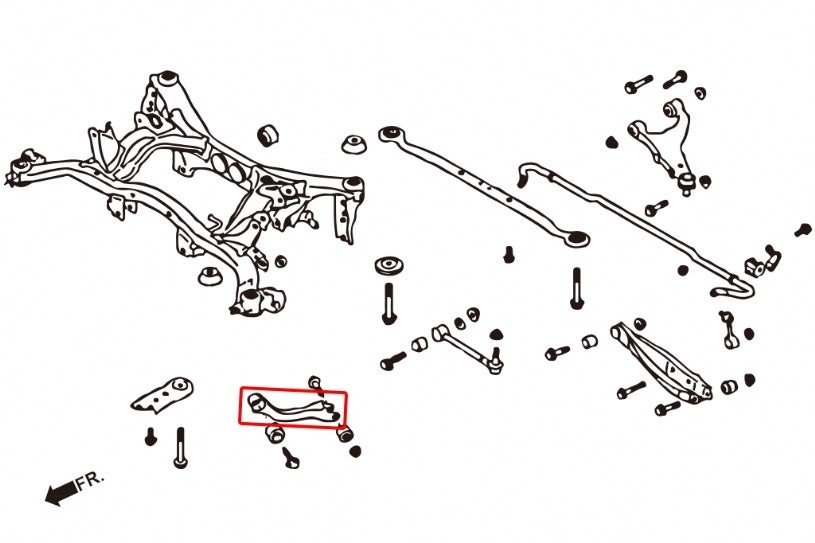 HARDRACE Rear Traction Rod - Subaru XV (GP) / Impreza (GP/GJ) / Forester (SJ) / WRX / STI (VA) / Levorg (VM) - Pillow Ball - Image 2