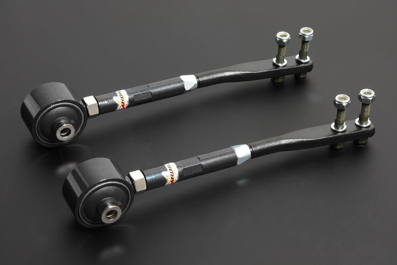 HARDRACE Front Tension/Caster Rod - Nissan Skyline GTS-T (R32/R33/R34) / Skyline GT-R (R33/R34/R32) / Stagea (WC34) - Hardened Rubber - Black