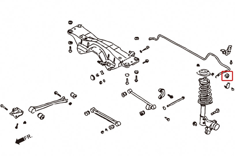 HARDRACE Reinforced Sway Bar Bushing - Subaru Impreza WRX (GD/GG) / Impreza WRX STI (GD/GG) / Forester (SG) - 19mm - Rear 19mm - Image 2
