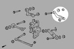HARDRACE Rear Toe Kit - Lexus LS (XF40) - Pillow Ball - Image 5 - HARDRACE Thumbnail