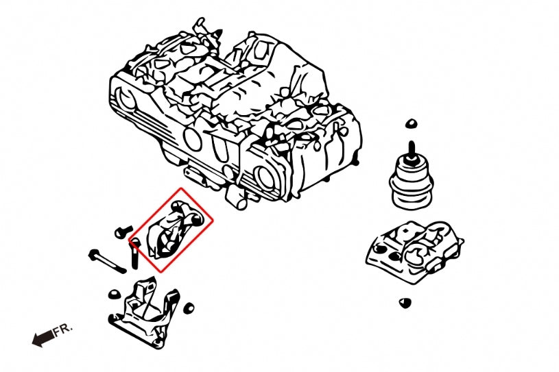 HARDRACE Front Engine Mount - Subaru Liberty (BM/BR) - Image 2