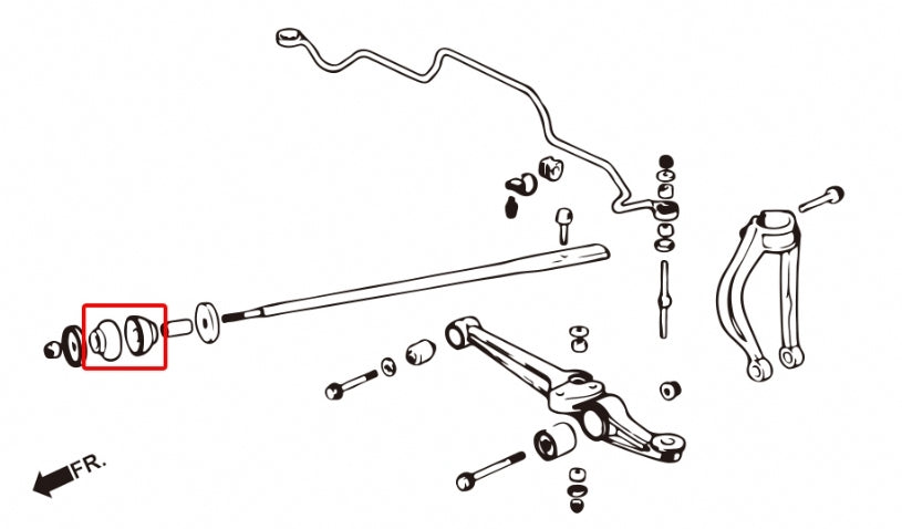 HARDRACE Front Tension/Caster Rod Bushing - Honda Integra (DA) - Image 2