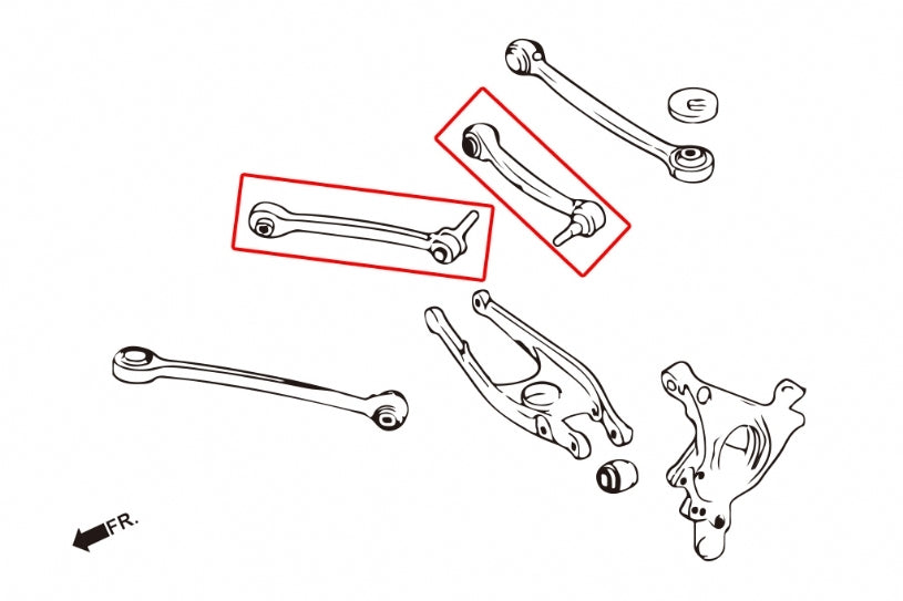 HARDRACE Rear Adjustable Camber/Toe/Caster Arm - BMW M3 (F80) / M4 (F82) / M2 (F87) - Pillow Ball - Image 2