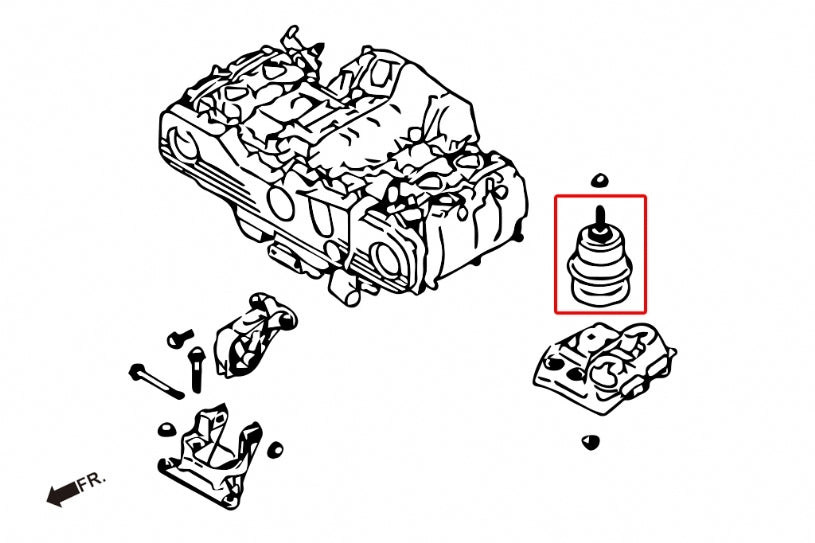 HARDRACE Hardened Engine Mount - Subaru Liberty (BM/BR) - Image 2