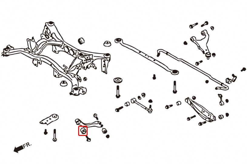 HARDRACE Rear Trailing Arm Bushing - Subaru Impreza WRX (GE-GR) / Impreza WRX STI (GE-GR) / Forester (SH/SJ) - Hardened Rubber - Image 2