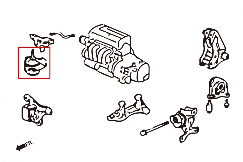 HARDRACE Right Side Engine Mount - Honda Integra (DC5) / Civic (EM2/ES1/EP3) - Image 2