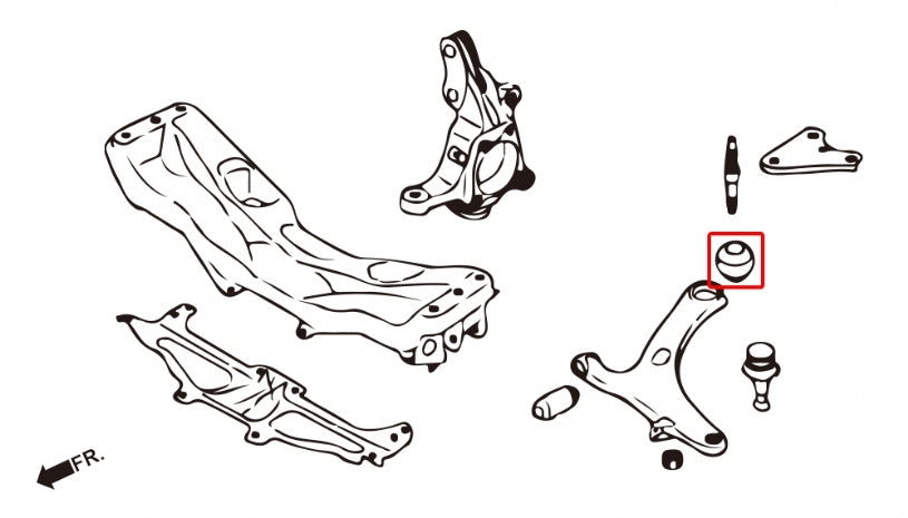 HARDRACE Front Lower Arm Bush - Subaru Impreza WRX STI (GE-GR) / WRX / STI (VA) / WRX (VB/VN) - Pillow Ball - Image 2