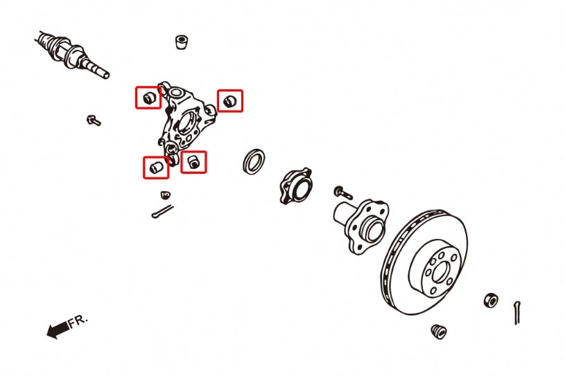 HARDRACE Rear Knuckle Bushing - Nissan GT-R (R35) / 350Z (Z33) / Infiniti G37 (V36) / Nissan 370Z (Z34) - Pillow Ball - Image 2