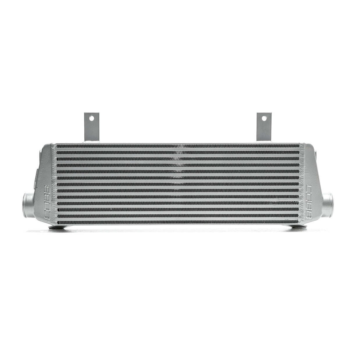 COBB front mount intercooler V2 – Ford Focus ST – silver core with mounting tabs, front view