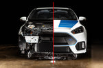 COBB front mount intercooler kit – Ford Focus RS – split view of the front with bumper removed - Cobb Tuning Thumbnail