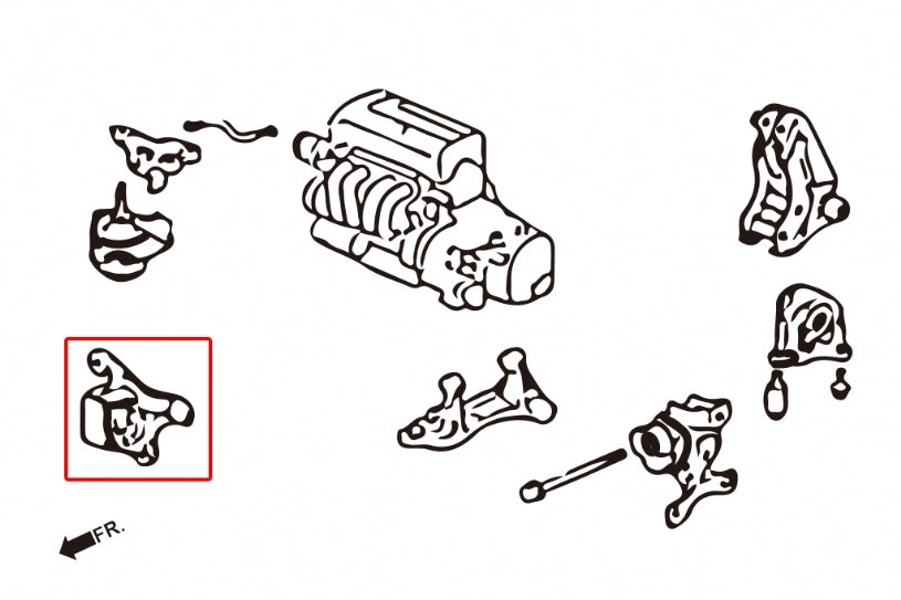 HARDRACE Front Hardened Engine Mount - Honda Integra (DC5) / Civic (EM2/ES1/EP3) - Image 2