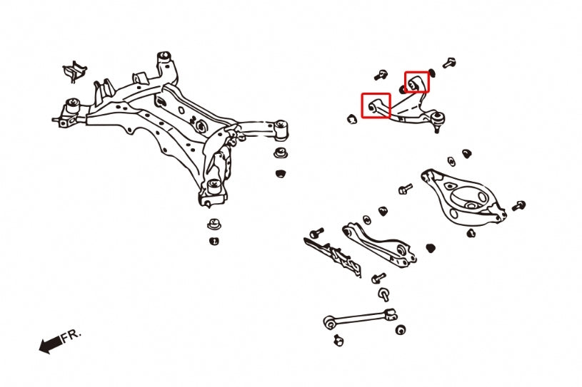HARDRACE Rear Upper Arm Bushing - Infiniti QX70 / FX (S51) / Nissan Maxima (J31/J32) / Murano (Z51/Z50) / 350Z (Z33) - Pillow Ball - Image 2