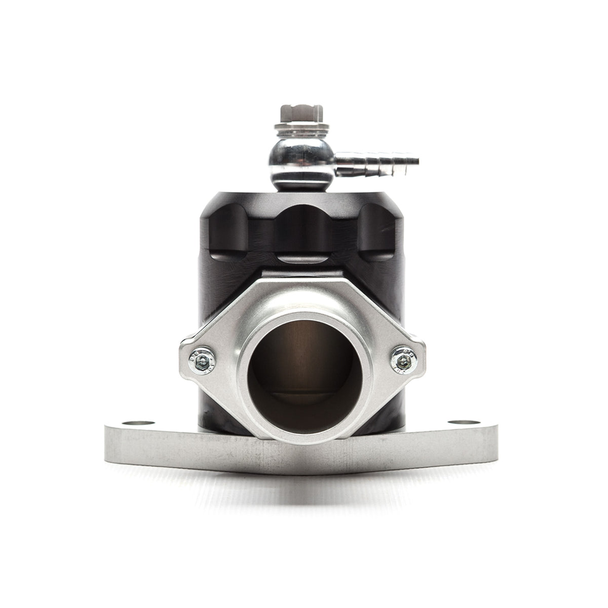 COBB LF bypass valve – Nissan GT-R R35 – valve inlet and flange, front view