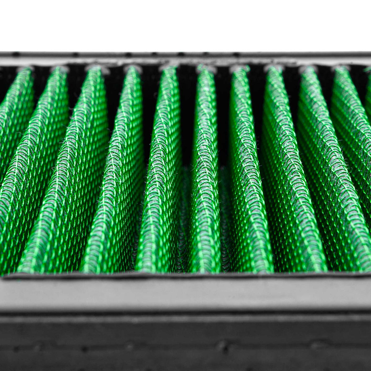 COBB high flow filter – Honda Civic Type R FL5 – close-up of pleated green cotton media