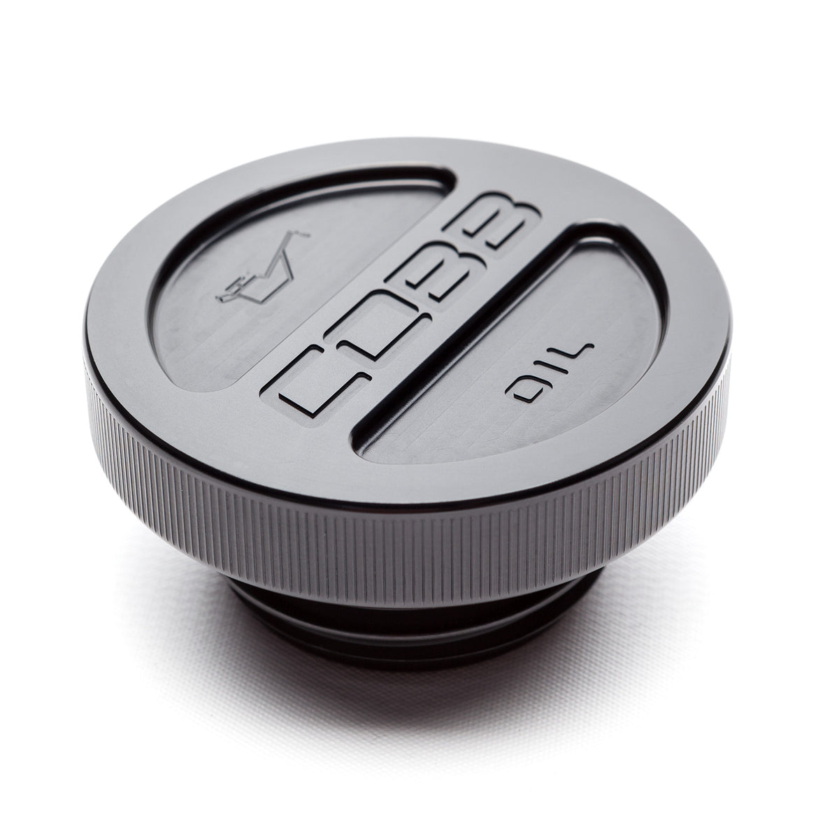COBB billet oil cap – Subaru WRX/STI/BRZ – top view with engraved logo