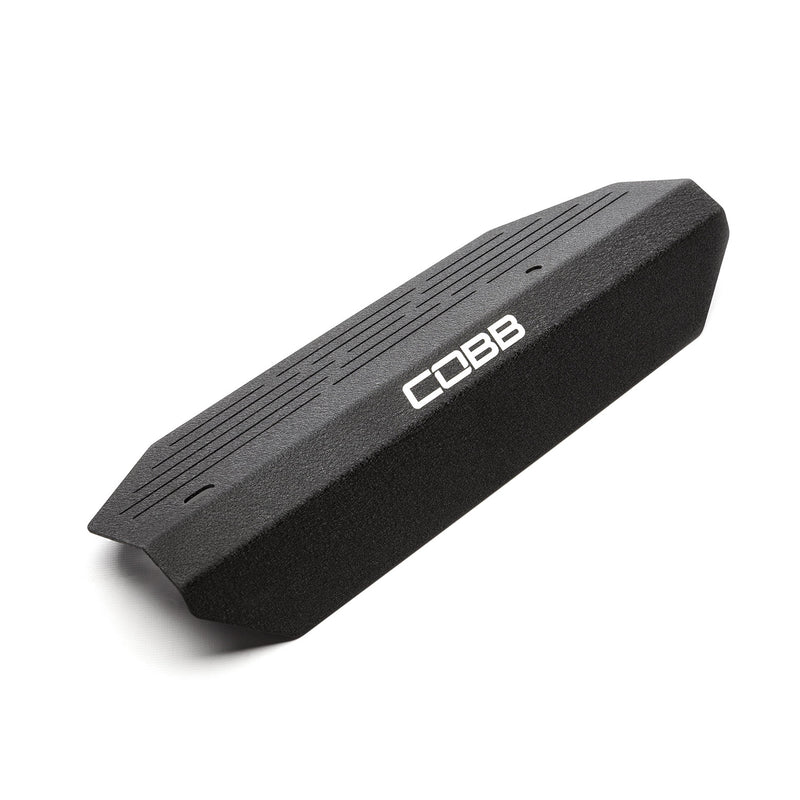 COBB aluminium alternator cover – Subaru WRX STI – wrinkle black cover with COBB logo - Cobb Tuning