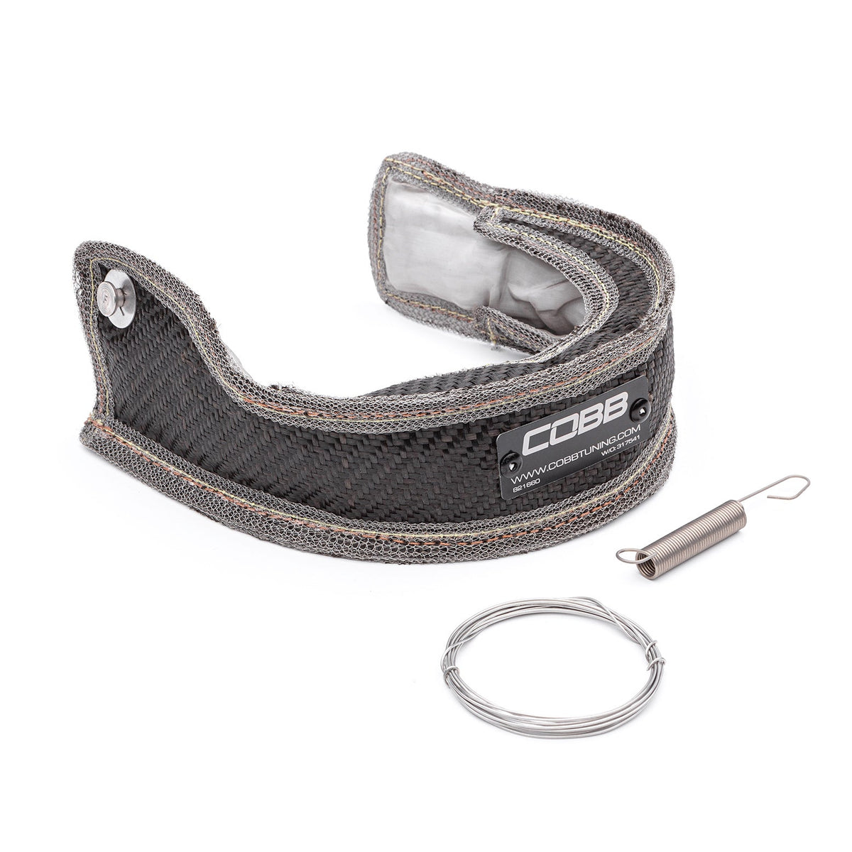 COBB turbo blanket – Subaru EJ – Black Lava blanket with spring and tie wire