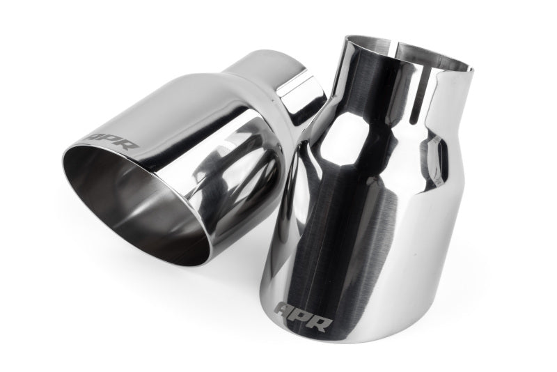 APR Single-Walled 3.5in Slash-Cut Exhaust Tips - Universal - Polished Silver - APR