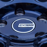COBB ST-01 wheel – Subaru WRX and STI – blue COBB centre cap close-up - Cobb Tuning Thumbnail