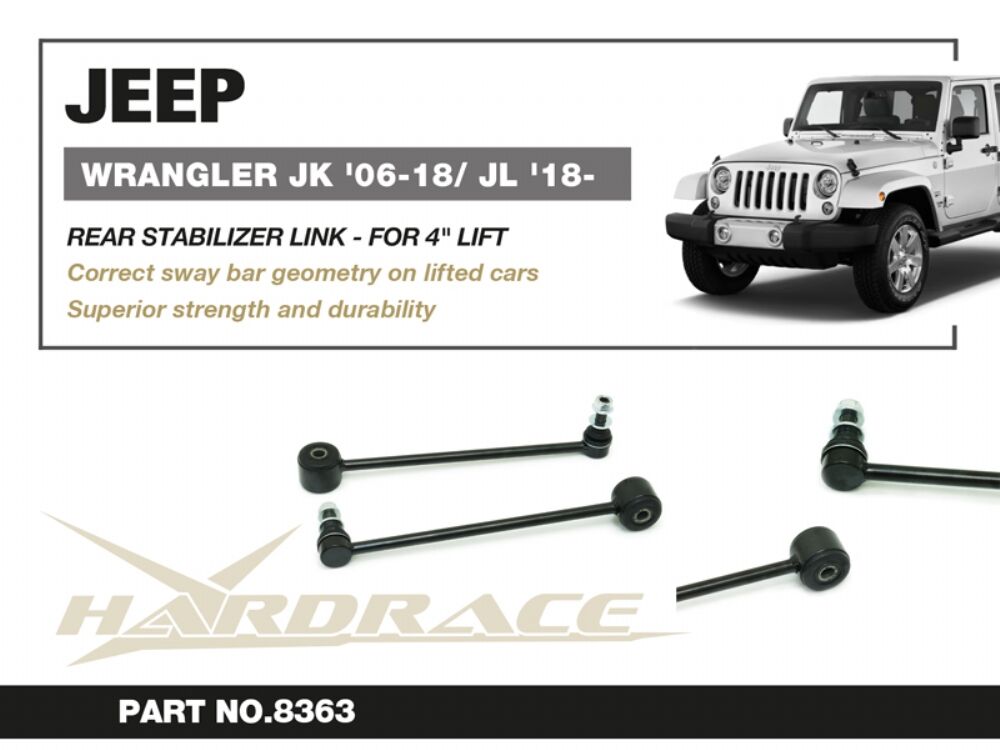 HARDRACE Rear Stabiliser Link for 4 Inch Lift - Jeep Wrangler (JK/JL) / Wrangler Unlimited (JLU/JKU)