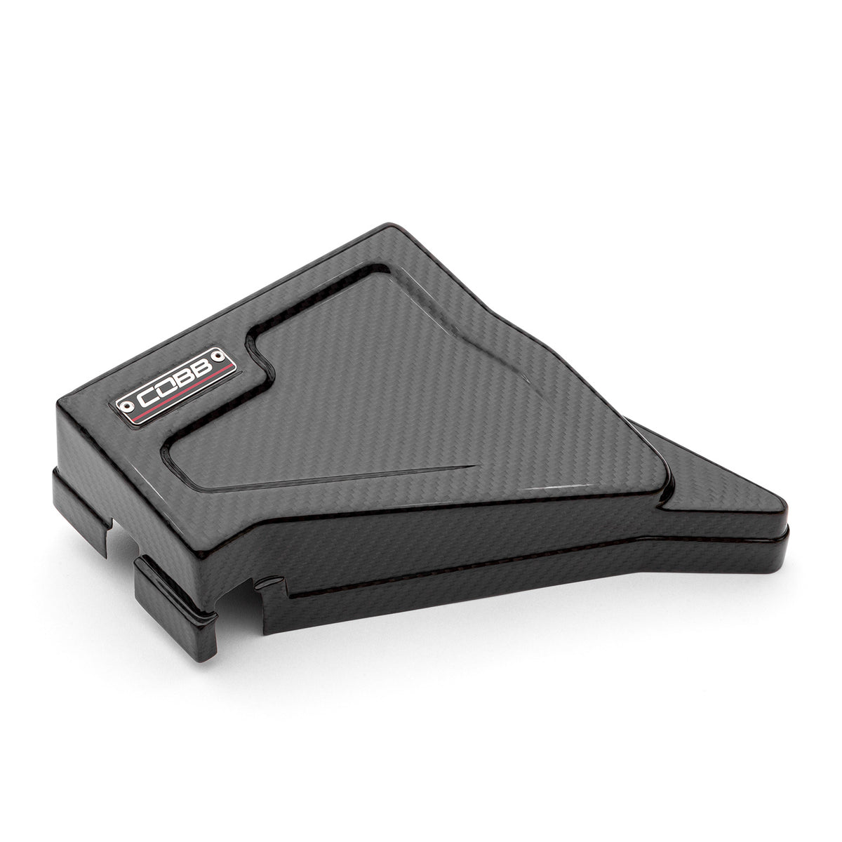COBB Redline carbon fibre fuse cover – Subaru WRX and STI – top view