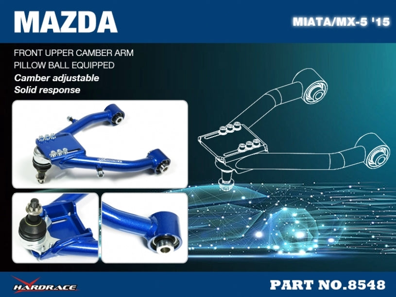 HARDRACE Front Upper Camber Arm - Mazda MX-5 (ND) - Pillow Ball - Image 2