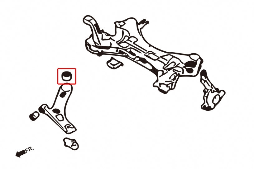 HARDRACE Front Lower Arm Bush - Kia Sportage (SL/QL) / Sorento (UM) / Hyundai Sonata (LF) / Kia Carnival (YP) - Hardened Rubber - Rear Side - Image 2
