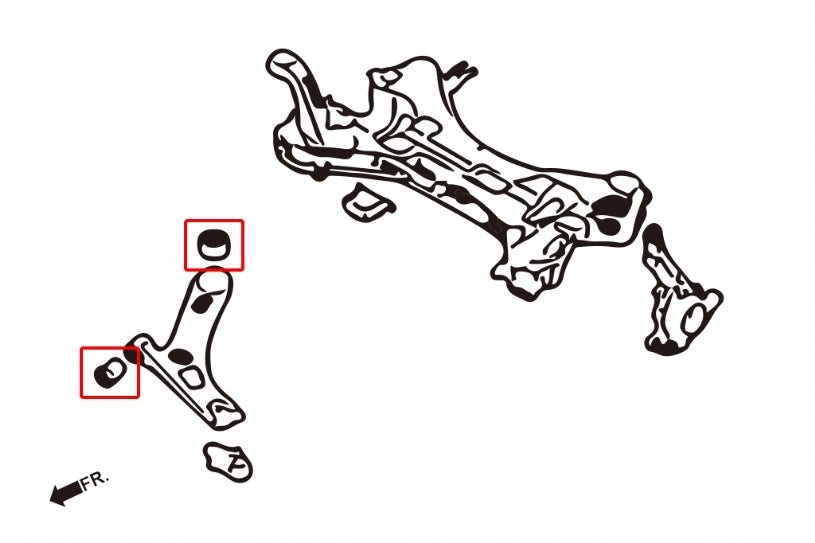 HARDRACE Front Lower Arm Bush Set - Hyundai Santa Fe (DM) / Kia Sportage (SL/QL) / Sorento (UM) / Hyundai Sonata (LF) - Hardened Rubber - Image 2