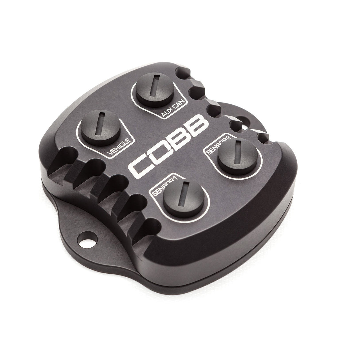 COBB CAN Gateway module – Nissan GT-R R35 – black module with four labelled ports