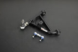 HARDRACE Rear V2 Adjustable Lower Control Arm W/ Sway Bar Link Arm - Nissan Skyline GTS-T (R32) / Skyline GT-R (R32) / Cefiro (A31) - Pillow Ball - Black