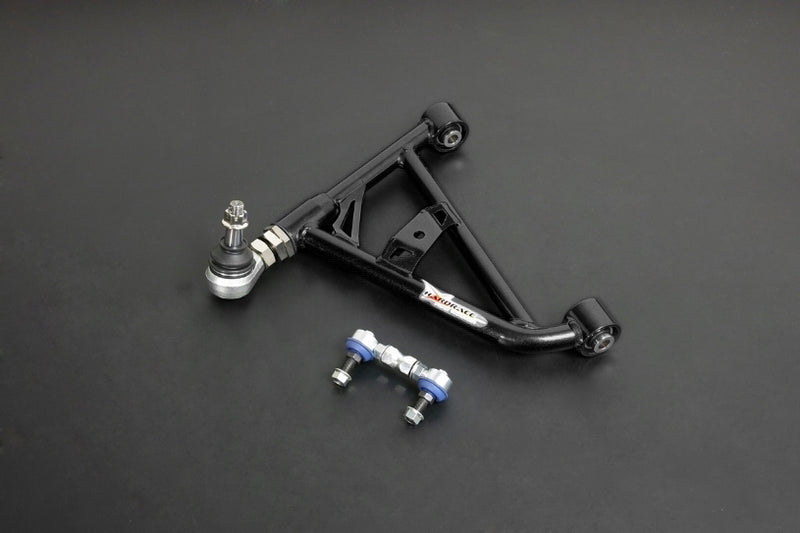 HARDRACE Rear V2 Adjustable Lower Control Arm W/ Sway Bar Link Arm - Nissan Skyline GTS-T (R32) / Skyline GT-R (R32) / Cefiro (A31) - Pillow Ball - Black - HARDRACE