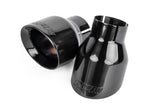 APR Double-Walled 4in Slash-Cut Exhaust Tips - Universal - Polished Diamond Black