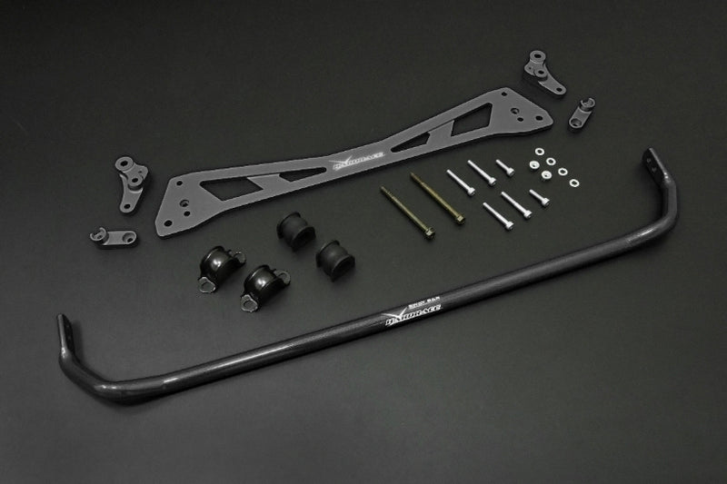 HARDRACE Rear Sway Bar 25.4mm and Subframe Brace Set - Honda Civic (EG/EH/EJ) - Black - HARDRACE